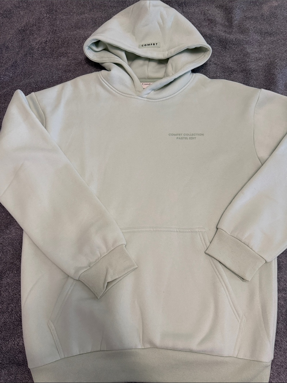 Comfrt Pastel Mint Hooded Sweatshirt